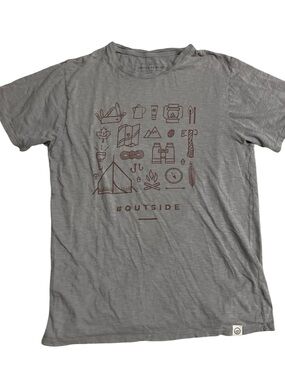 United By Blue Gray Short-Sleeve #OUTSIDE Graphic Tee